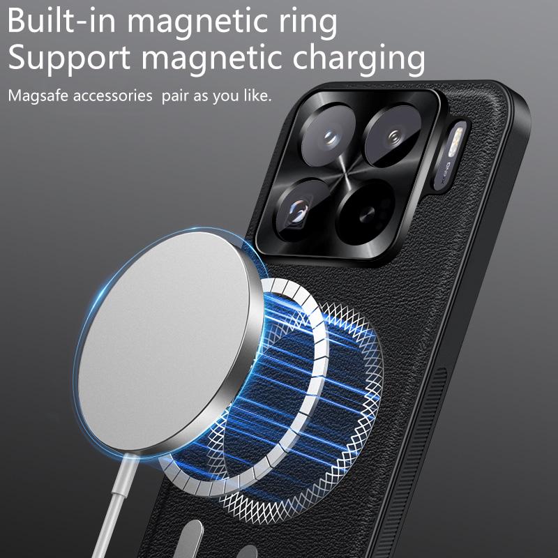 Magnetic Case for Xiaomi Mi 15T 14T Pro 15T 14T 13T Cover Leather Soft Shockproof Mag-safe Metal Camera Protector Shell Fundas