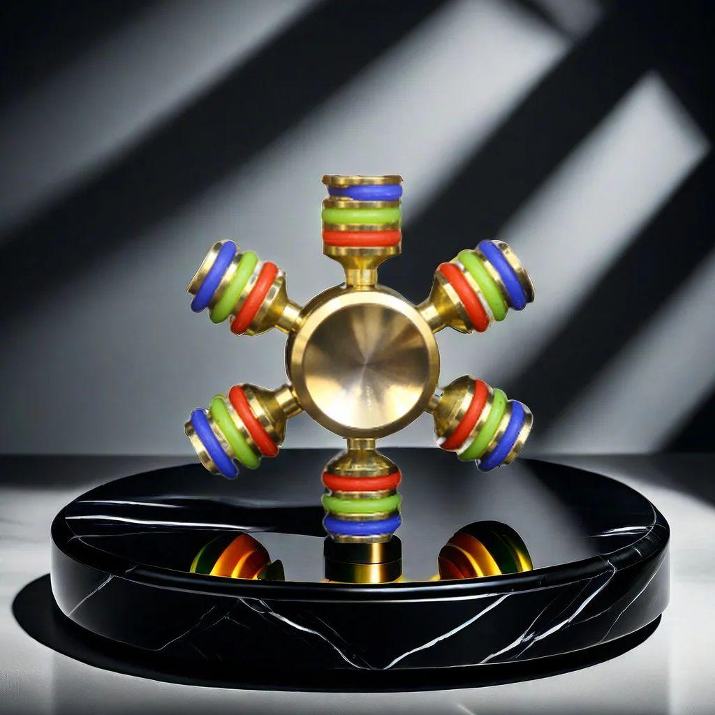 Metal Hand Spinner 6 Arm Decompression Toy Fidgets For Adults Kids EDC Gadgets Anxiety Stress Antiestres Juguete Ansiedad