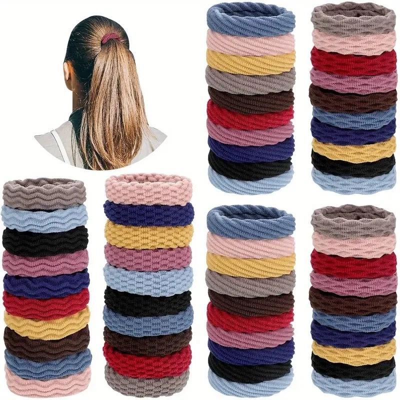 20PCS Women Girls Simple Basic Elastic Hair Bands Ties Scrunchie Ponytail Holder Rubber Bands Fashion Headband Hair Accessories