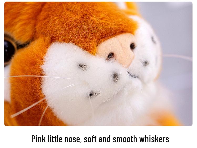 Large Plush Simulation Tiger Pillow for Children – Little Tiger Doll Zoo Gift