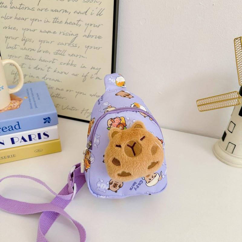 

Fun Colorful And Plush Chest Bag For Kids With Adorable Cartoon Print And Lightweight Design For Daily Wear фиолетовый
