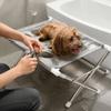Stainless Pet Bathing Rack with -Scratch - Restraint and Dog Grooming Holder for Washing and Nail Trimming