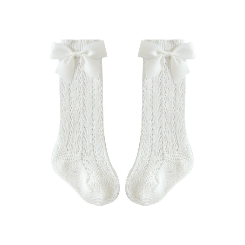 Baby Girls Socks Toddler Spanish Style Bow Cotton Mesh Breathable Newborn Infant Socks 0-5 Years