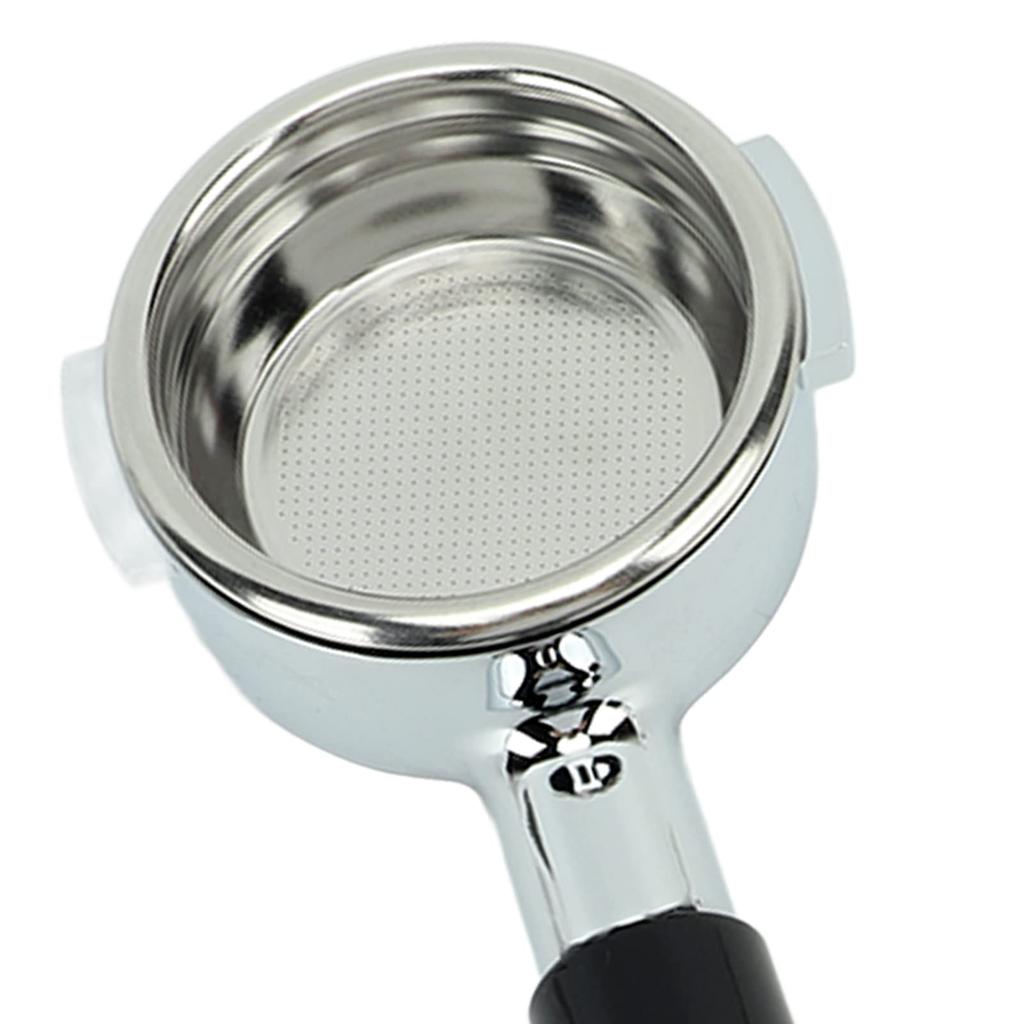 Xuuyuu 58mm Coffee Bottomless Portafilter with Removable Filter Basket for Expobar, Rocket, Faema, and Rancilio (Black)