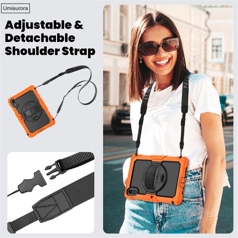 For Xiaomi Redmi Pad2 Pad 2 11 Inch 2025 Shockproof Silicon PC Hybrid Tablet Cover Stand Hand Shoulder Strap Rugged Case Funda