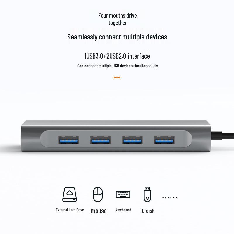 Cross-Border 11-in-1 USB 3.0 Type-C Hub with VGA Expansion