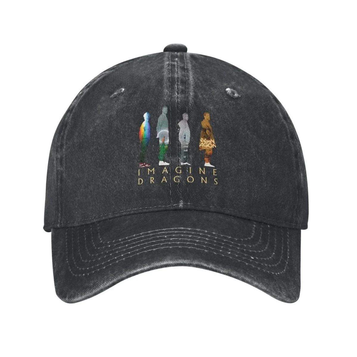 

Vintage Imagine Dragons Loom Album Unisex Baseball Caps Women Distressed Denim Snapback Hat Adjustable