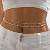 2Pcs/Set Sexy Boho Imitation Pearl Belly Waist Chain for Women Summer Bikini Double Layer Belt Body Jewelry Festival Accessories