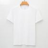 Long Velvet Cotton T-shirt Short-sleeved Round Neck Three-pin White T-shirt Men