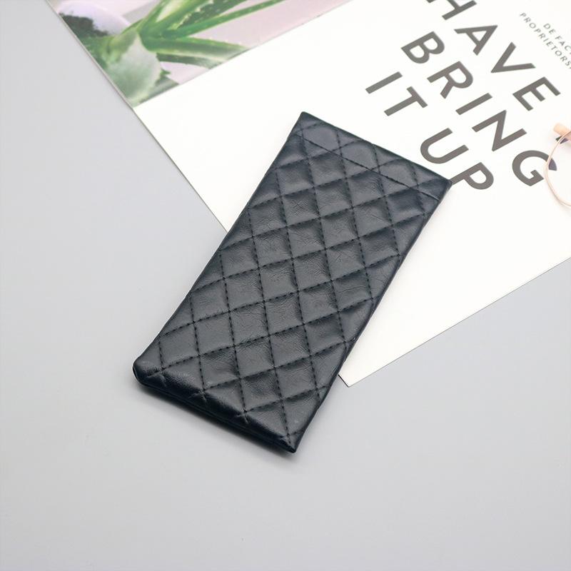 Simple Pu Leather Glasses Storage Bag Automatic Closed Shrapnel Mouth Sunglasses Case Portable Waterproof Eyewear Accessories
