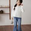 LUSON Girls' Floral Half-Placket Casual Shirt