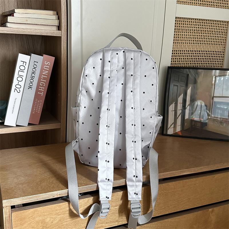 Dot Print Backpack Women's Lightweight Large Capacity Commuter Backpack