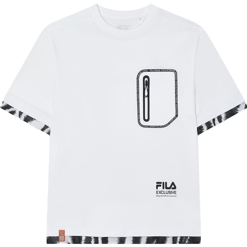New FILA T Shirt Men's Standard White F11M339101F-WT