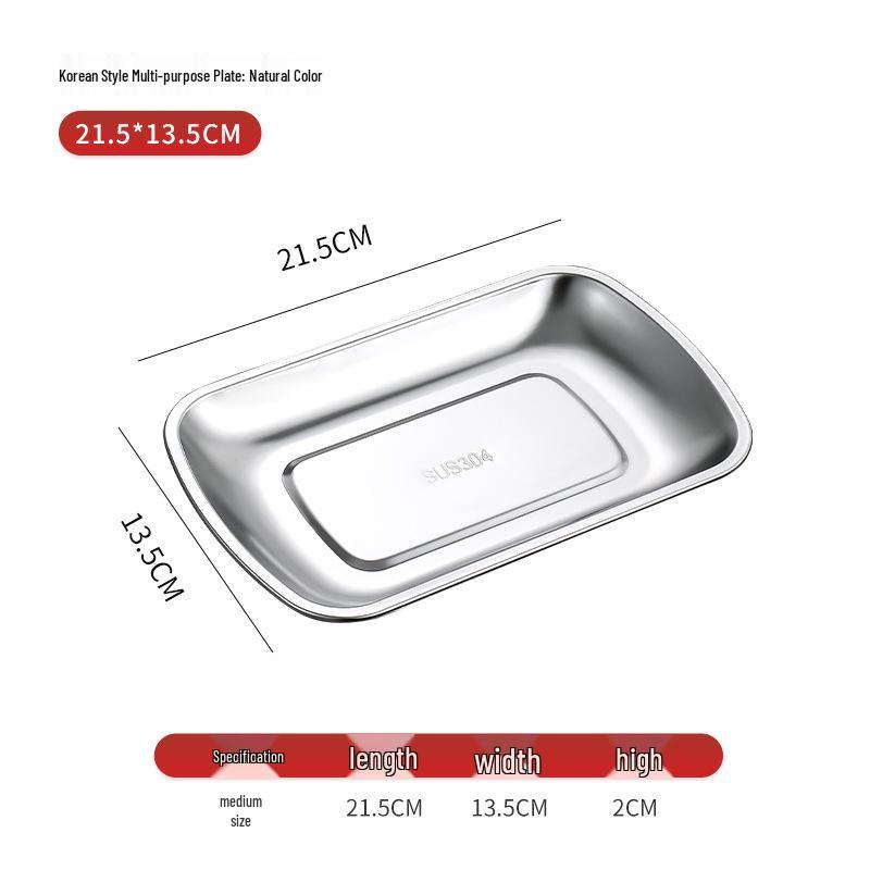Stainless Steel Buffet & Barbecue Plate for Meat & Vegetables