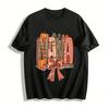 Autumn Pumpkin Nana Print Casual Top For Thanksgiving Pure Cotton T-shirt