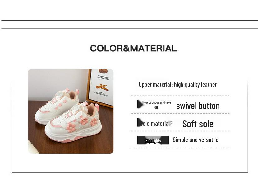 KindersportSchuhe 2025: Stylische Whiteboard-Sneaker für Mädchen - Perfekt für Frühling & Herbst, Vielseitig & Süß