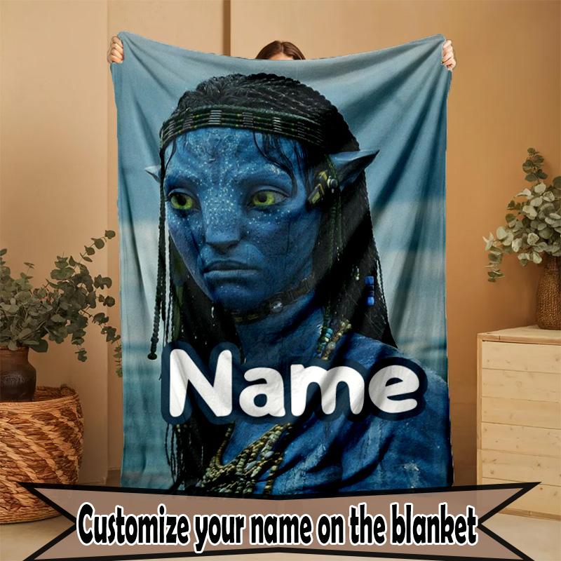Custom Name Personalized Avatar Print Blanket, Home Decor, Bedroom, Sofa, Camping, Couch, Gifts for Birthday ChristmasEnthusiasts