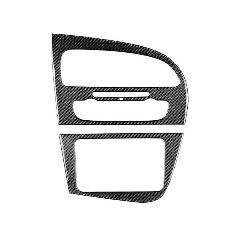 Car Center CD Panel Trim Accessories For Seat Leon 2005 2006 2007 2008 2009 2010 2011 2012 Interior Soft Carbon Fiber