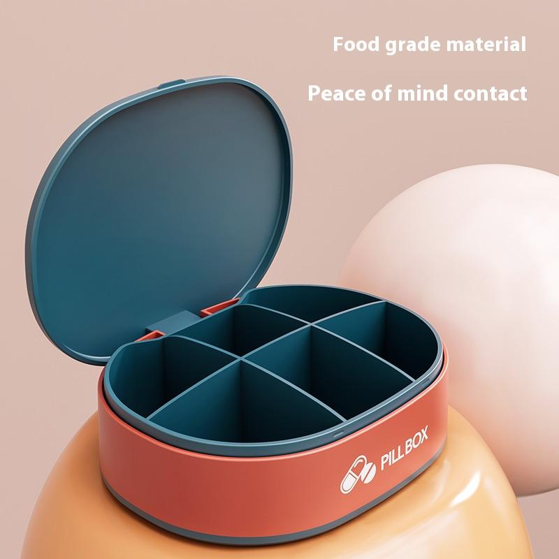 Large-capacity Portable Sealed Pill Box On-the-go Pill Dispenser Plastic Storage Box Travel Compartmentalized Small Pill Box