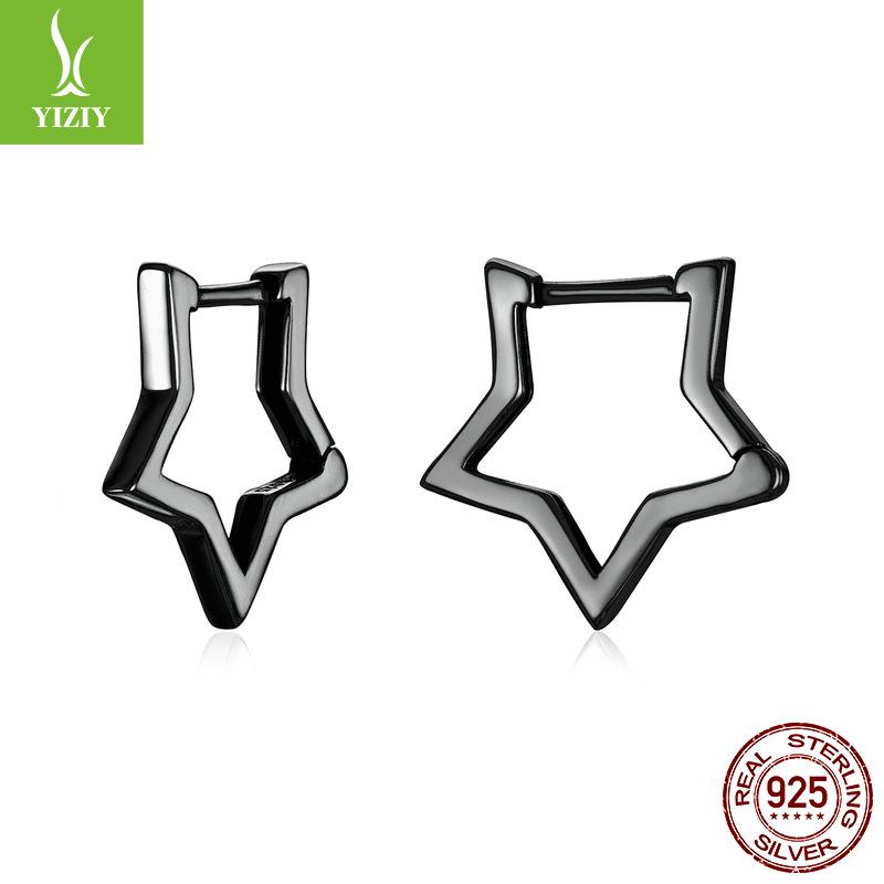 Star Ear Buckle S925 Silver, Personality Charm Fashionable Star Earrings Sce1136