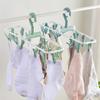 Multi-clip Drying Rack Multi-function Folding 12-clip Clothespin Underwear Hanger Sock Clip Drying Sock Hanger Wholesale