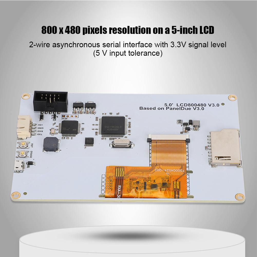 PanelDue 5i Color Touch Screen 5in LCD 3D Printer Accessories 800 X 480 5V with 2Pcs Cable