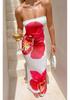 European Style 2025 Elegant Strapless Slim Fit Long Beach Dress