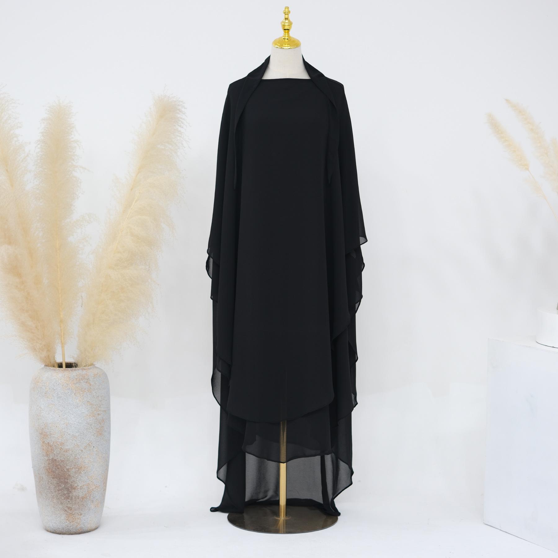 

2023 Loriya Однотонный Двухслойный Шифоновый Платок Полный Круг Большой Платок на Голову HJ916 One Size