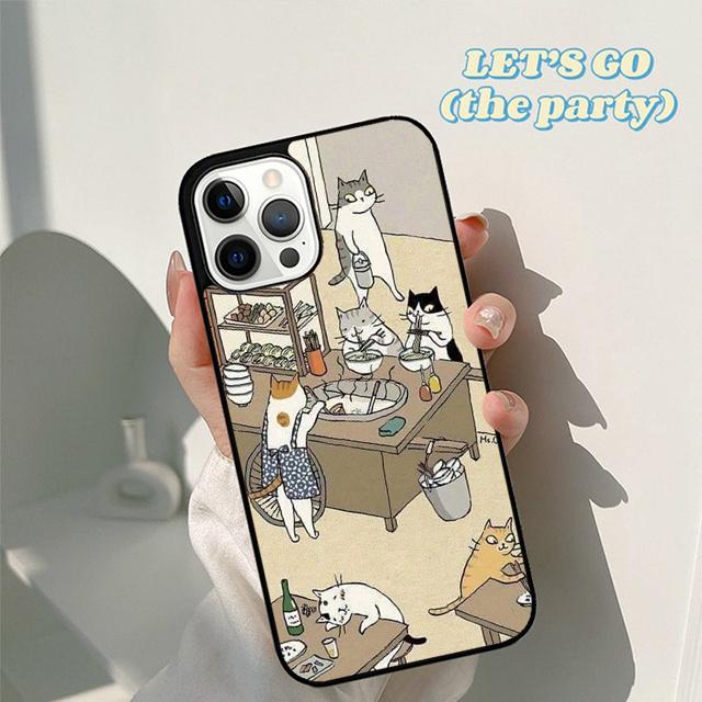 Autumu Japanese Cat Culture Aesthetic Art Phone Case Cover for iPhone 17 Air 16 16e 15 12 11 13 14 Pro Max Plus Coque
