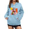 Women's Winter Christmas Printed Pullover Hooded Sweatshirt Fleece Long Sleeve Sweatshirt