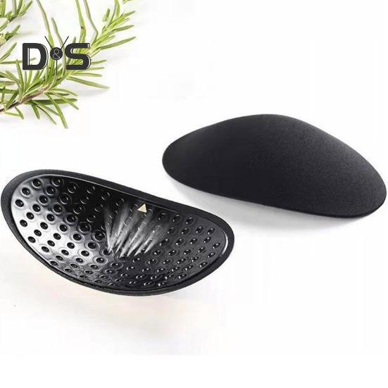 1 Pair Shoulder Pads for High Low Shoulders 3D Self Adhesive Silicone Anti-Slip Sponge Shoulder Push-up Pad Sweat-proof Smooth Curves DIY Clothes