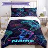 3pcs Custom Name Game Controller Bedding Set Duvet Cover Closure Includes 1 Duvet Cover & 2 Pillowcases, Soft and Comfortable for All Seasons.