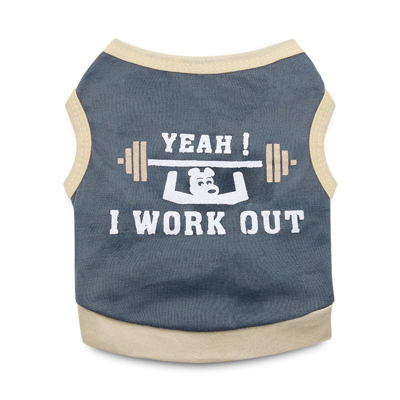 Pet Clothing: Weightlifting Vest for Small Dogs and Cats - Spring/Summer Style