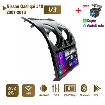 Android Car Radio Stereo For Nissan Qashqai J10 2007-2013 GPS Navigation 2DIN 4 Core Multimedia Player 2+32GB Carplay Autoradio