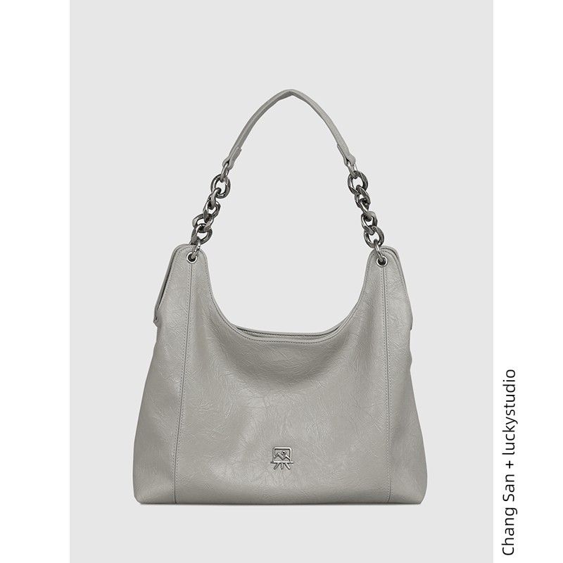 

Kikawa Card Original Niche Work Clothing Shoulder Tote Bag Gray