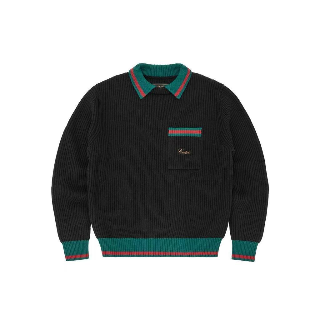 Corteiz Trendiger Woll-Reißverschluss-Cardigan - Amerikanischer Retro Street Hip Hop Unisex Jacke