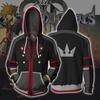 Sudadera con capucha y cremallera 3D de Anime Kingdom Hearts, sudadera de cosplay, chaqueta con capucha para hombre