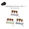 Abite Ice Cream Flower Blue Pot, Large, WEY-302-BL