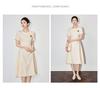 Elegant Spring Linen Dress - Women's Waist-Hugging, Refined Fashion