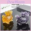 Crystal Turtle Resin Decor With Handcrafted Gemstone For Home Living Room Gift