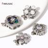 Rhodinierte Blume Messing Kastenverschlüsse, 2-Strang Endverschlüsse Verbinder Für Armband Halskette DIY Schmuckherstellung Zubehör