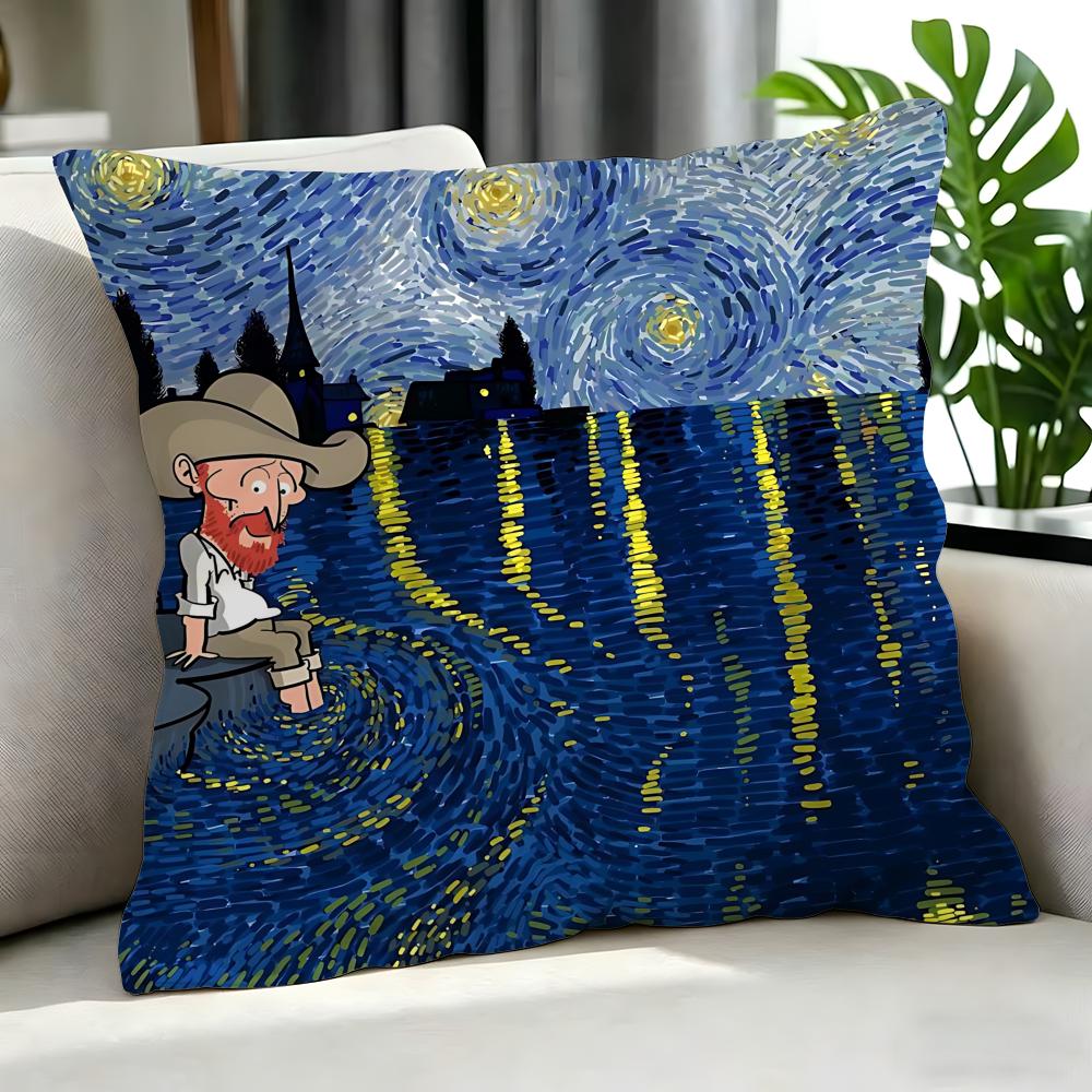 Art VVan Gogh Cushion Cover Cushion Cover Set Pcs x x x Pillowcase Decorative Sofa Home Decor
