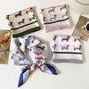 Printed Small Square Scarf Geometric Shape Animal Printed Silk Scarf Satin Hijab  Scarf Accessories