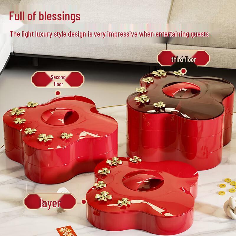 Ningzhao Decorative Multi-Layer Dried Fruit & Snack Serving Tray