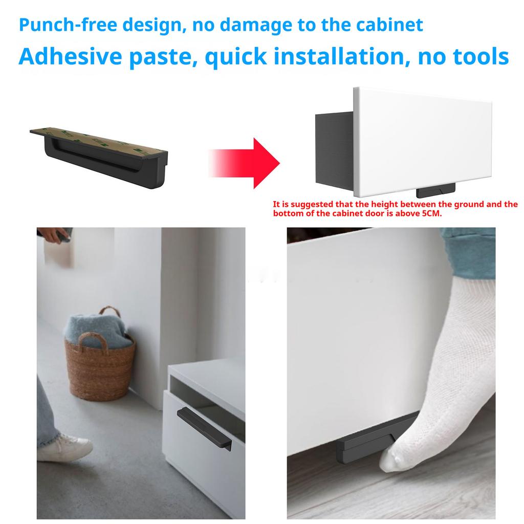 Modern Foot Operated Handle Silicone Foot Pull Handle Modern Furniture Handle Simple Installs for Trash Cabinet Drawer