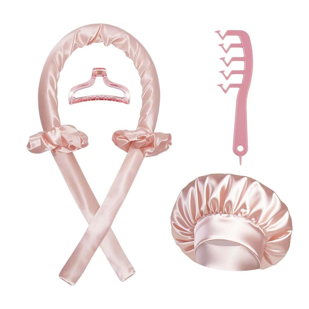Best Selling Z-Part Hair Comb Sponge Sleep Cap Heatless Hair Curler LED Temperature Display Set for Overnight Curls Home DIY