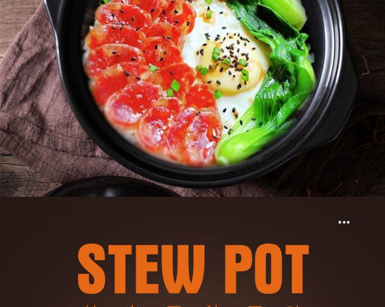 Dual-Use Ceramic Induction Cooker & Stew Pot for Open Flame – Ideal for Soups, Braised Dishes, and Hot Pot
