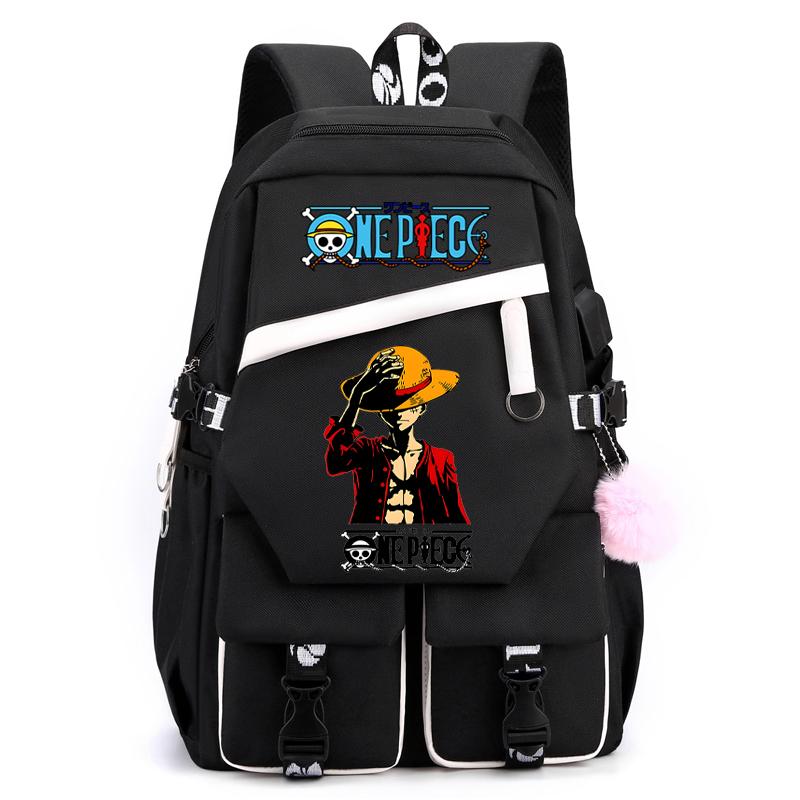 Anime One Piece Anti Theft Bag Waterproof Backpack Outdoor Travel Bag Supply Stationery Girl Boy Back To School Daily Comfortable Bookbag Mochila