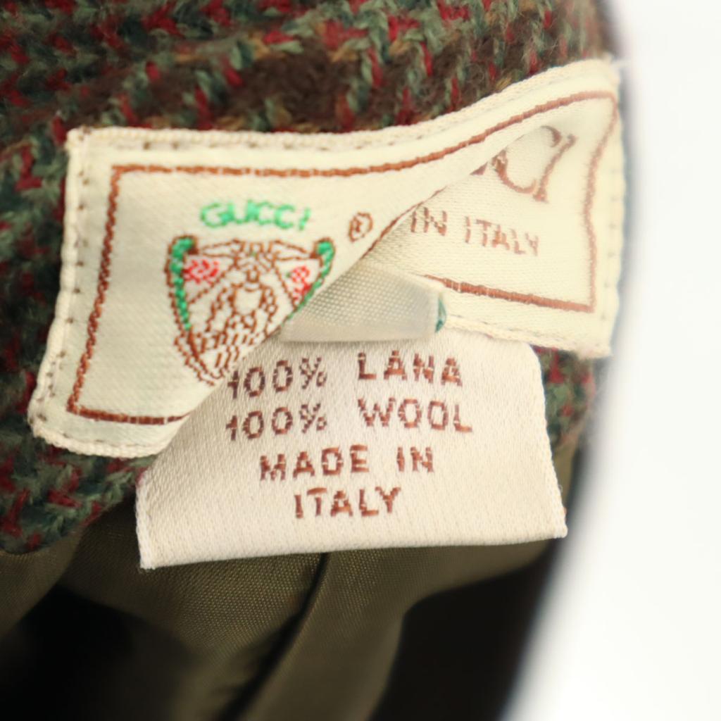 Gucci 80er Jahre Hergestellt in Italien Wolle Vintage Altes Karomuster Rock Anzug Set Damen Gebraucht