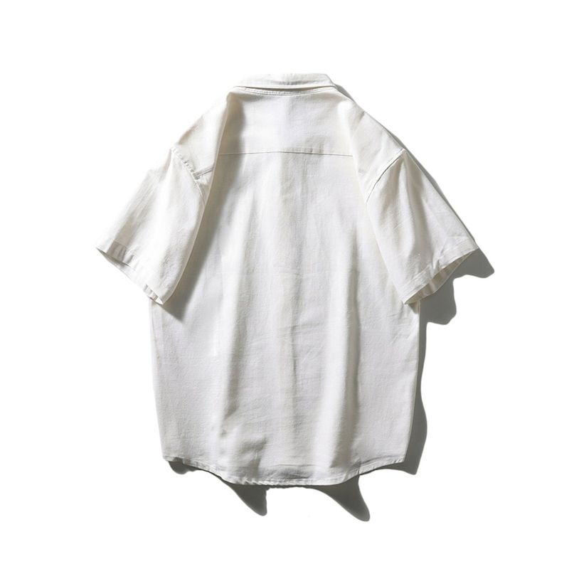 Export Export Tail Order Japanese Style Linen Shirt Men Short Sleeve Summer New Arrival Thin Casual Outwear Cotton Linen Shirt